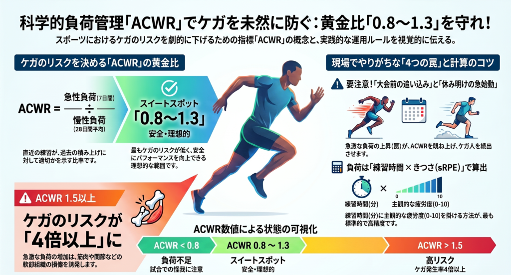 ACWR完全ガイド｜科学的負荷管理で部活・チームのケガを未然に防ぐ決定版 – 合同会社コアデザイン公式ブログ